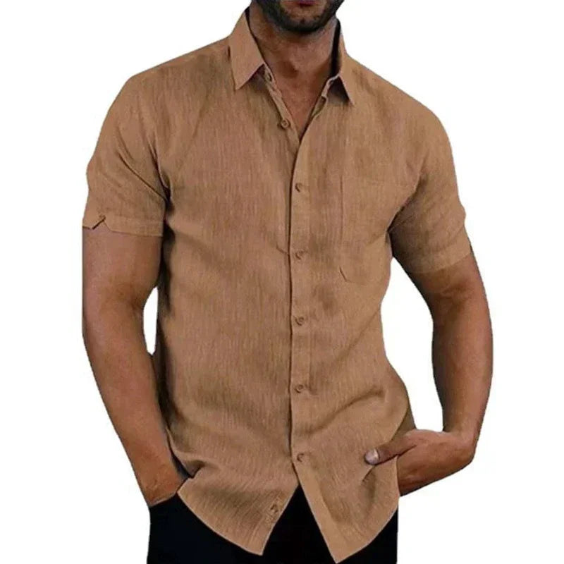 Summer Cotton Linen Shirts for Men
