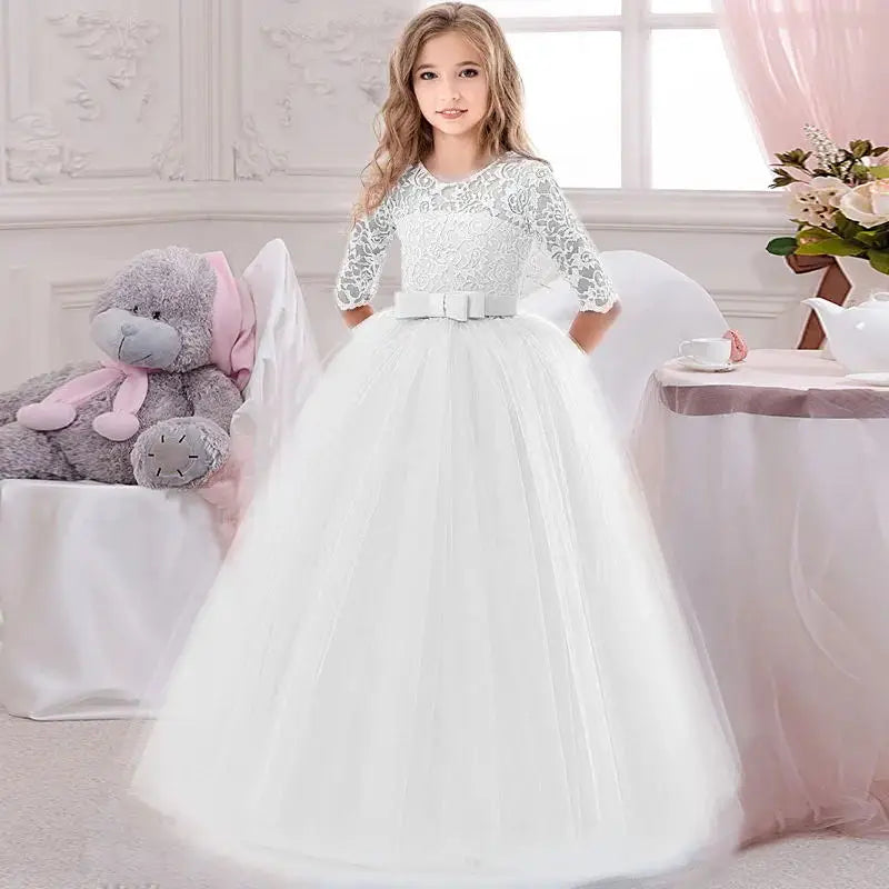 Children Princess Girls Party Wear Kids Christmas Dress.