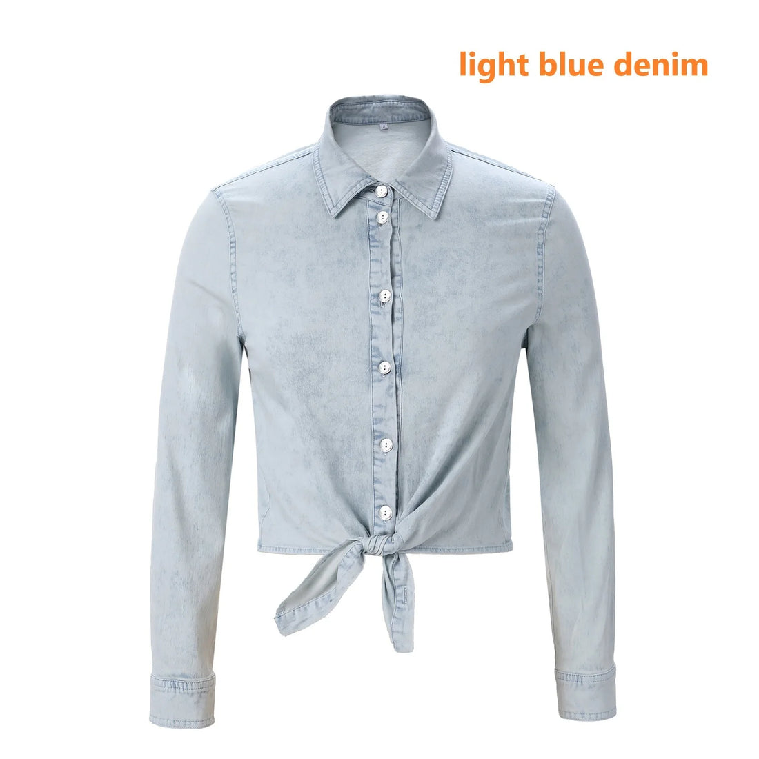 Women Lightweight Denim Wrap Blouse & Slip Dress