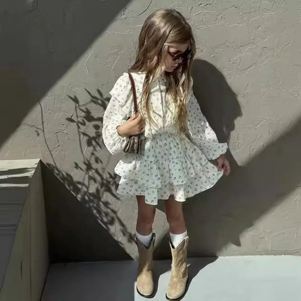 Children Clothing Set INS Russian Girl's Dress.
