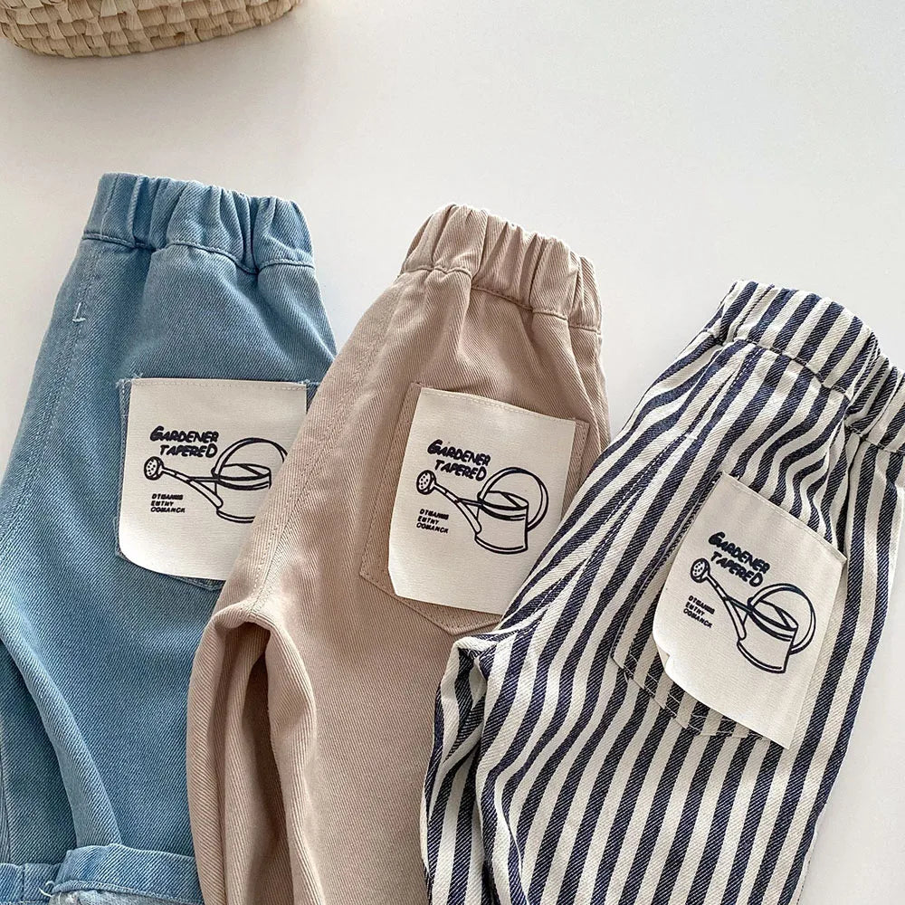 MILANCEL 1-5Y Children Jeans Boys Denim Pants.