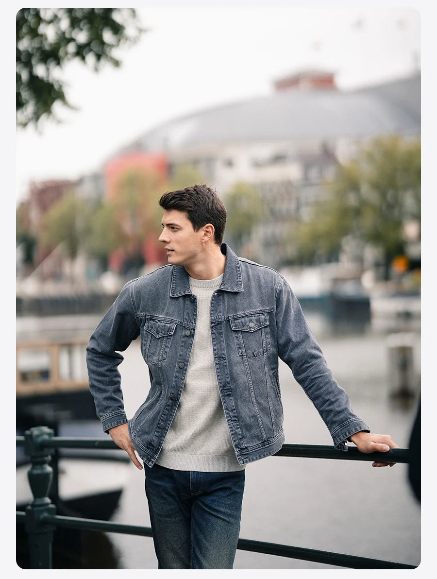SIMWOOD 2025 Autumn New Oversize 12.5oz Classical Denim Jackets