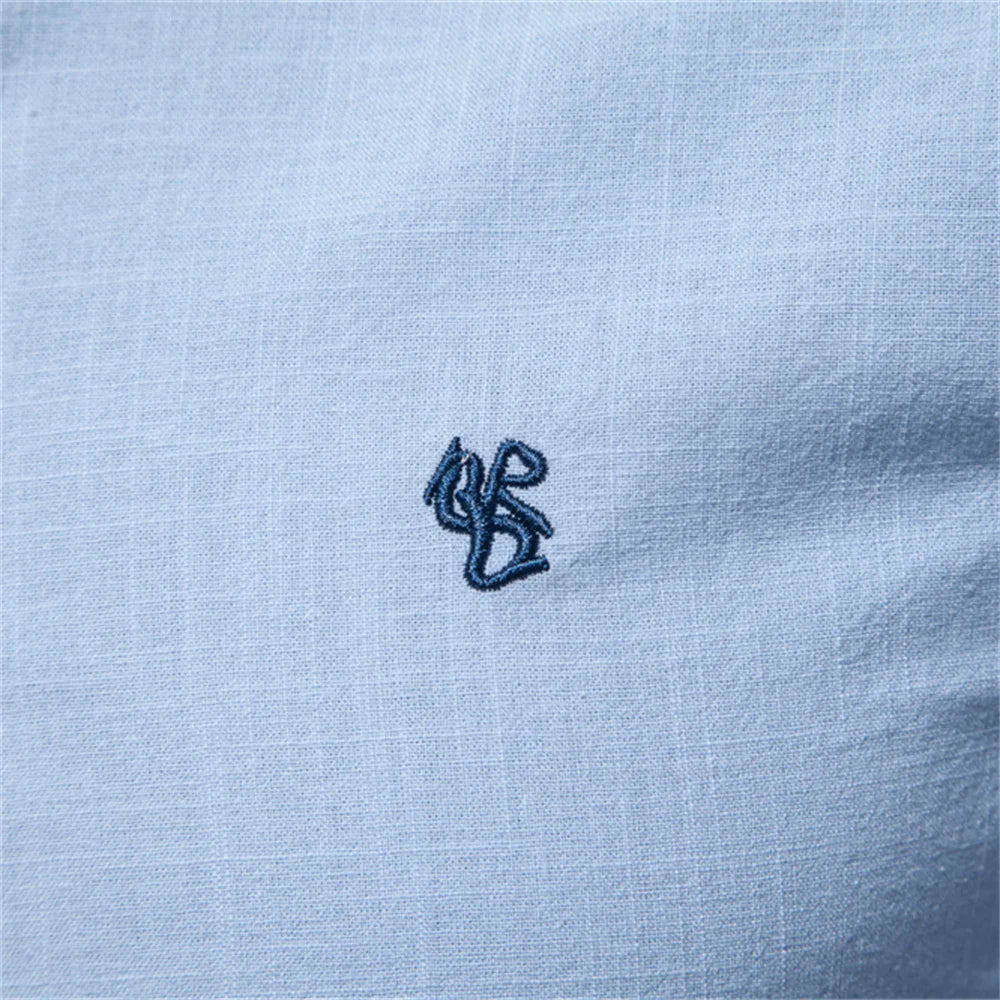 AIOPESON 100% Cotton Social Shirt Men