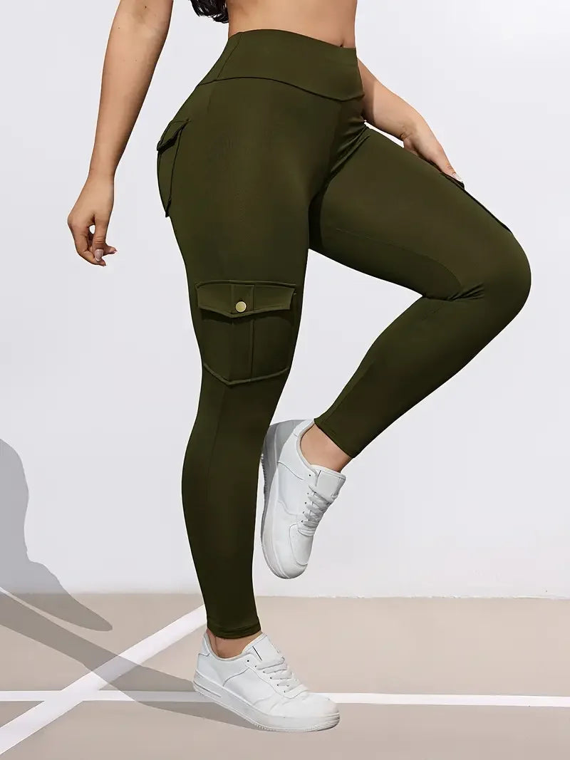 1/3 PCS Washed Print Work Pocket Women Leggings