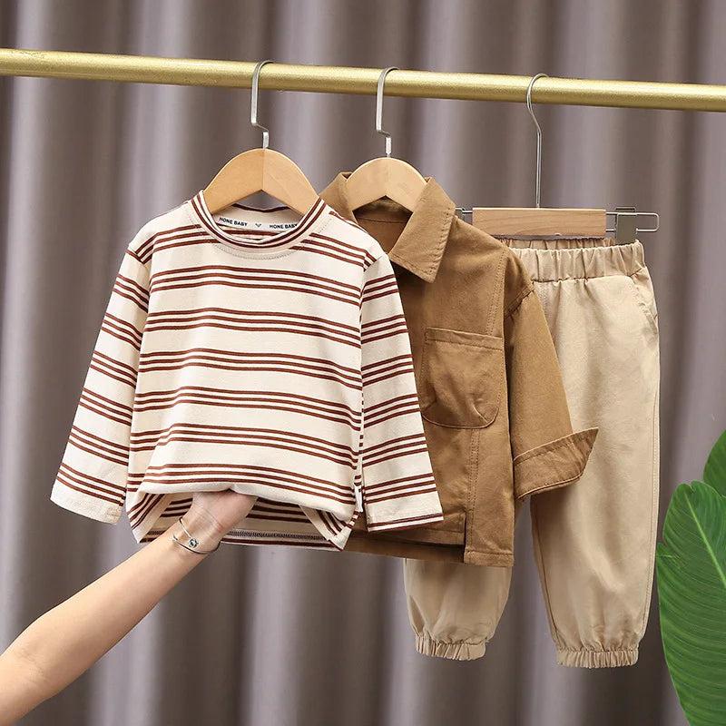 3Piece Sets Spring Autumn Baby Boy Clothes.