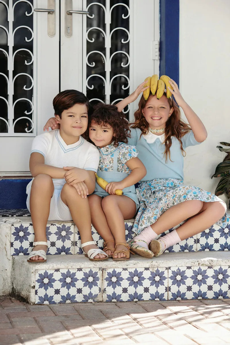 Summer Blue Shabbos collection sister brother matching.