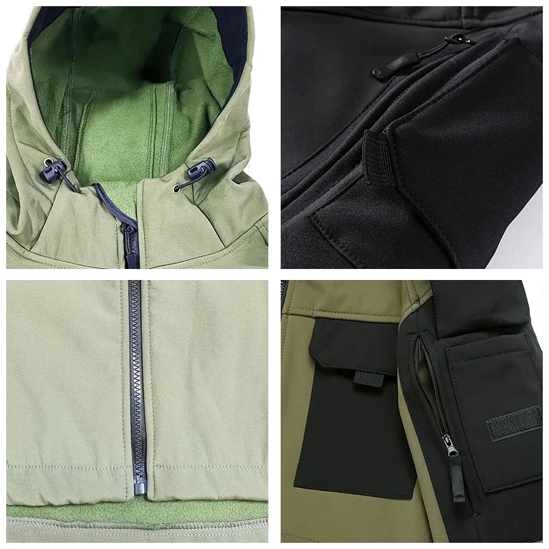 Men Lurker Shark Skin Soft Shell Tactical Jacket Waterproof