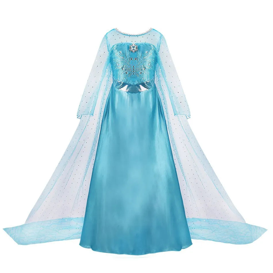 Cinderella Anna Elsa Costume Children Princess Dress for Girls