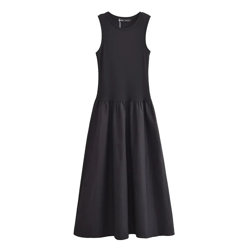 HXAO Khaki Elegant Long Dresses.