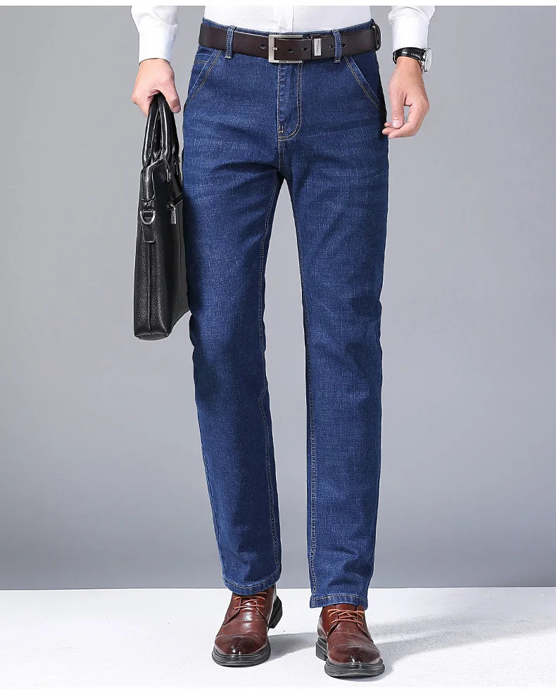 New Men Light Luxury Stretch Slim Fit Pants Comfortable Soft