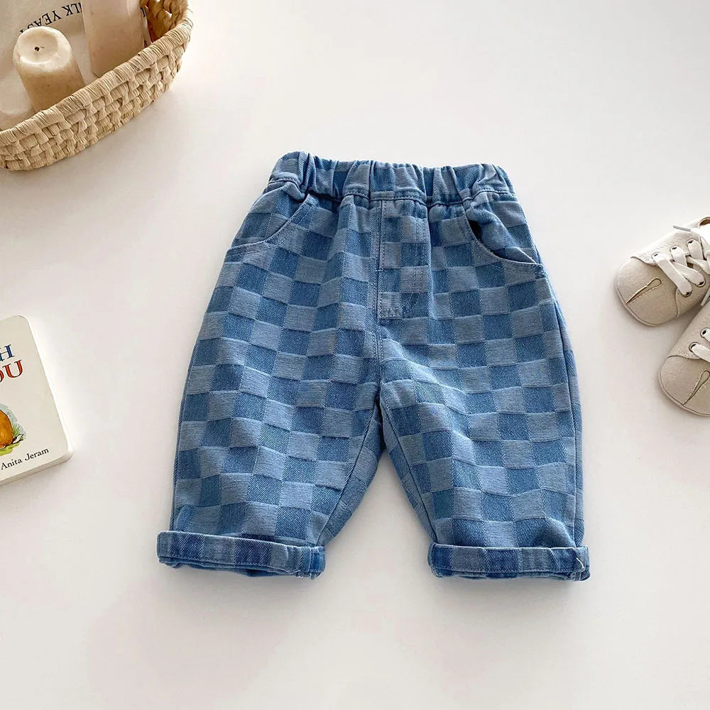 MILANCEL 1-5Y Children Jeans Boys Denim Pants.