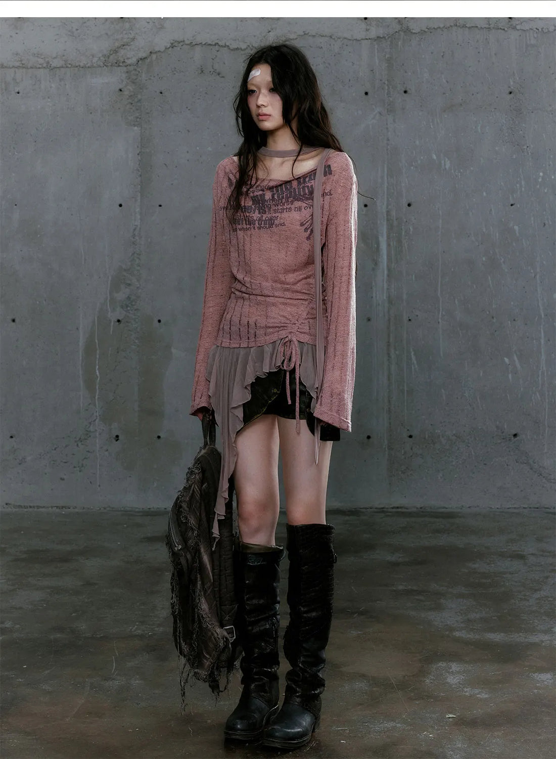 Karrcat Grunge Aesthetics Knitted Tops.
