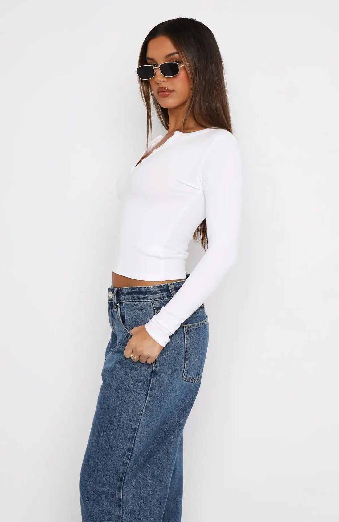 Womens V Neck Button Down Henley T Shirts.