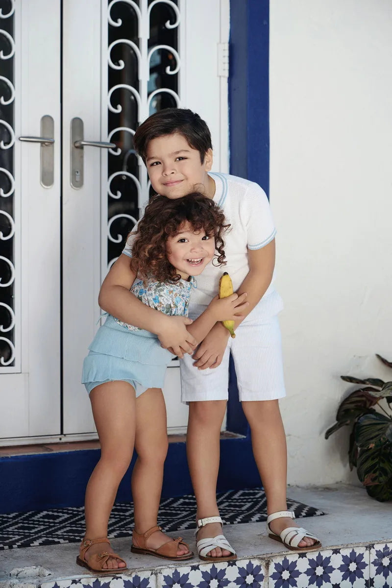 Summer Blue Shabbos collection sister brother matching.