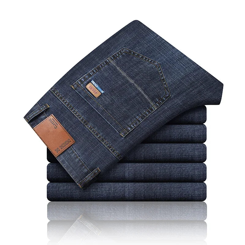 New Ice Silk Thin Denim Jeans For Men