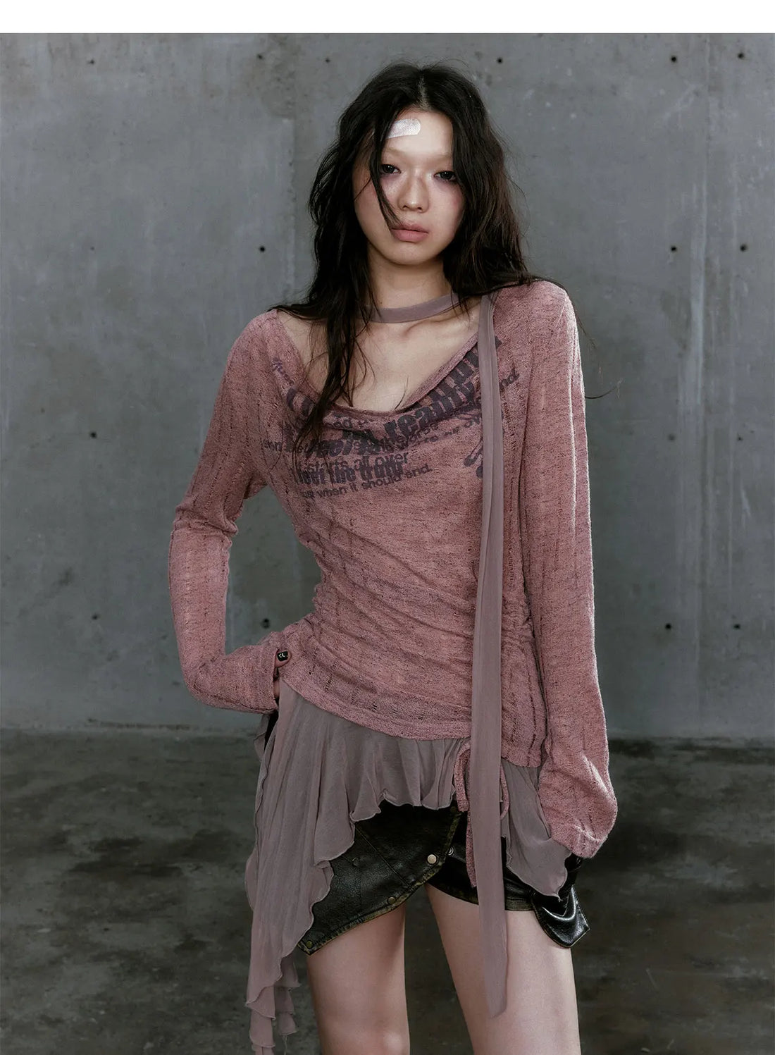 Karrcat Grunge Aesthetics Knitted Tops.