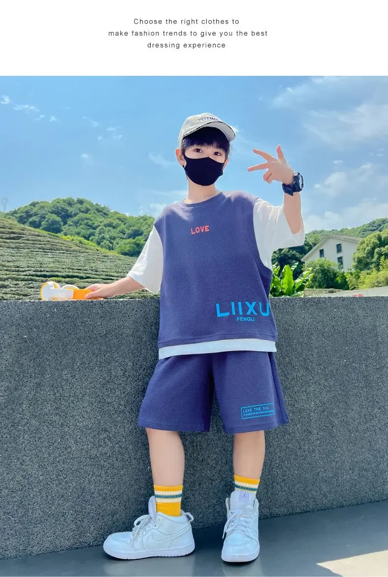 Junior Boys Summer Suit Children's Fashion.