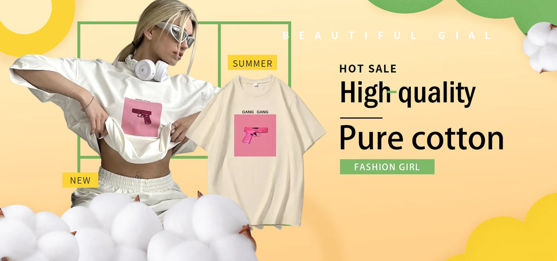 Gojo Cartoon Salted Fish Print Women's Loose T-Shirt Oversized.