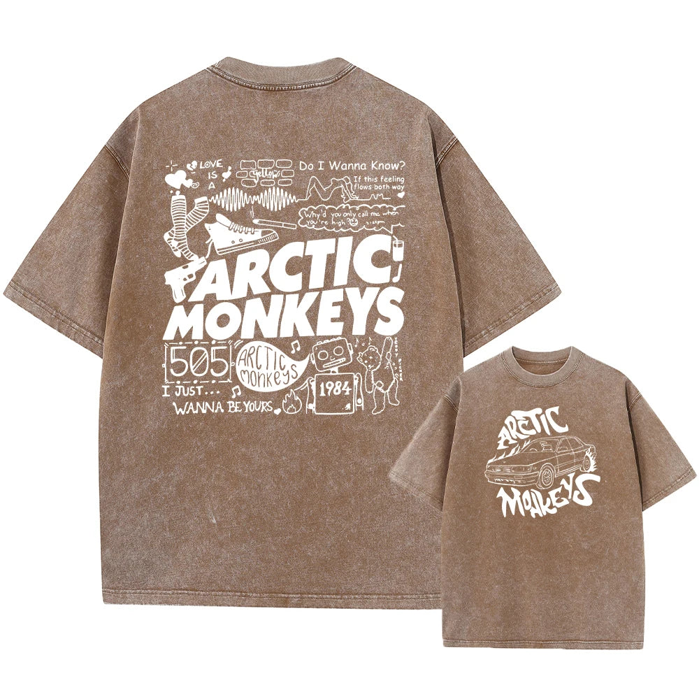 Retro Rock Arctic Monkeys Music Album Graphic T-Shrit