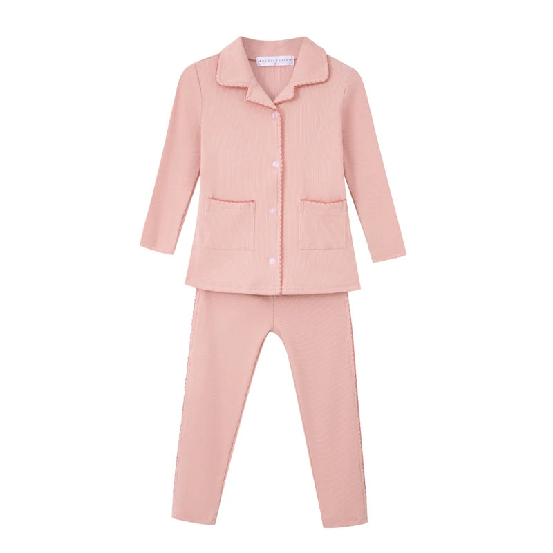 New girl boy set kids fashion clothes baby stretchy with cute collar.