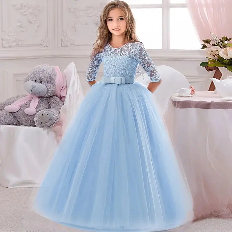 Children Princess Girls Party Wear Kids Christmas Dress.