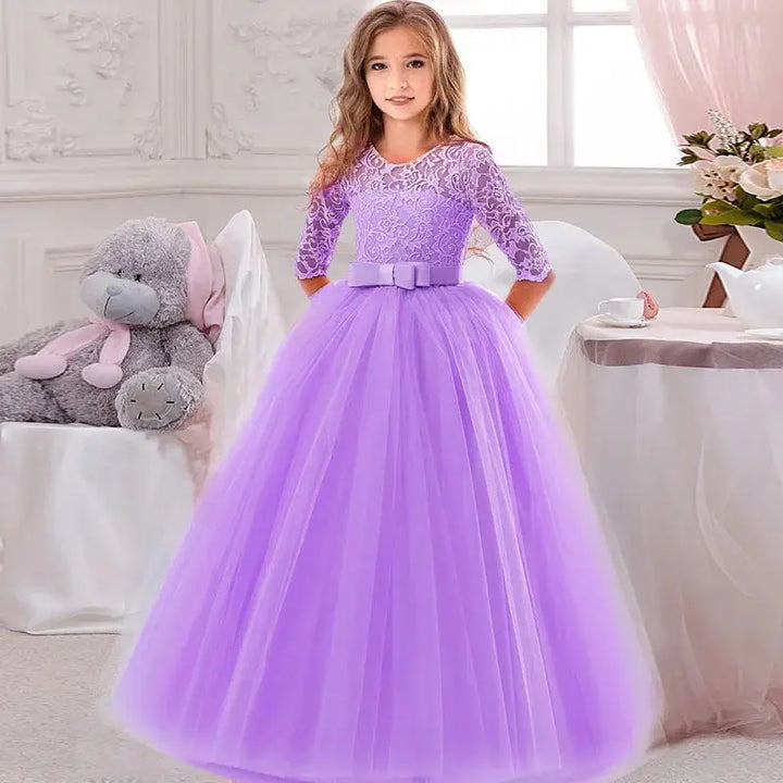 Children Princess Girls Party Wear Kids Christmas Dress.