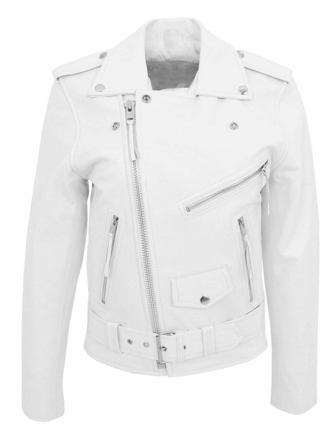 Men PU Leather Jacket Motorcycle Fashion Slim Fit