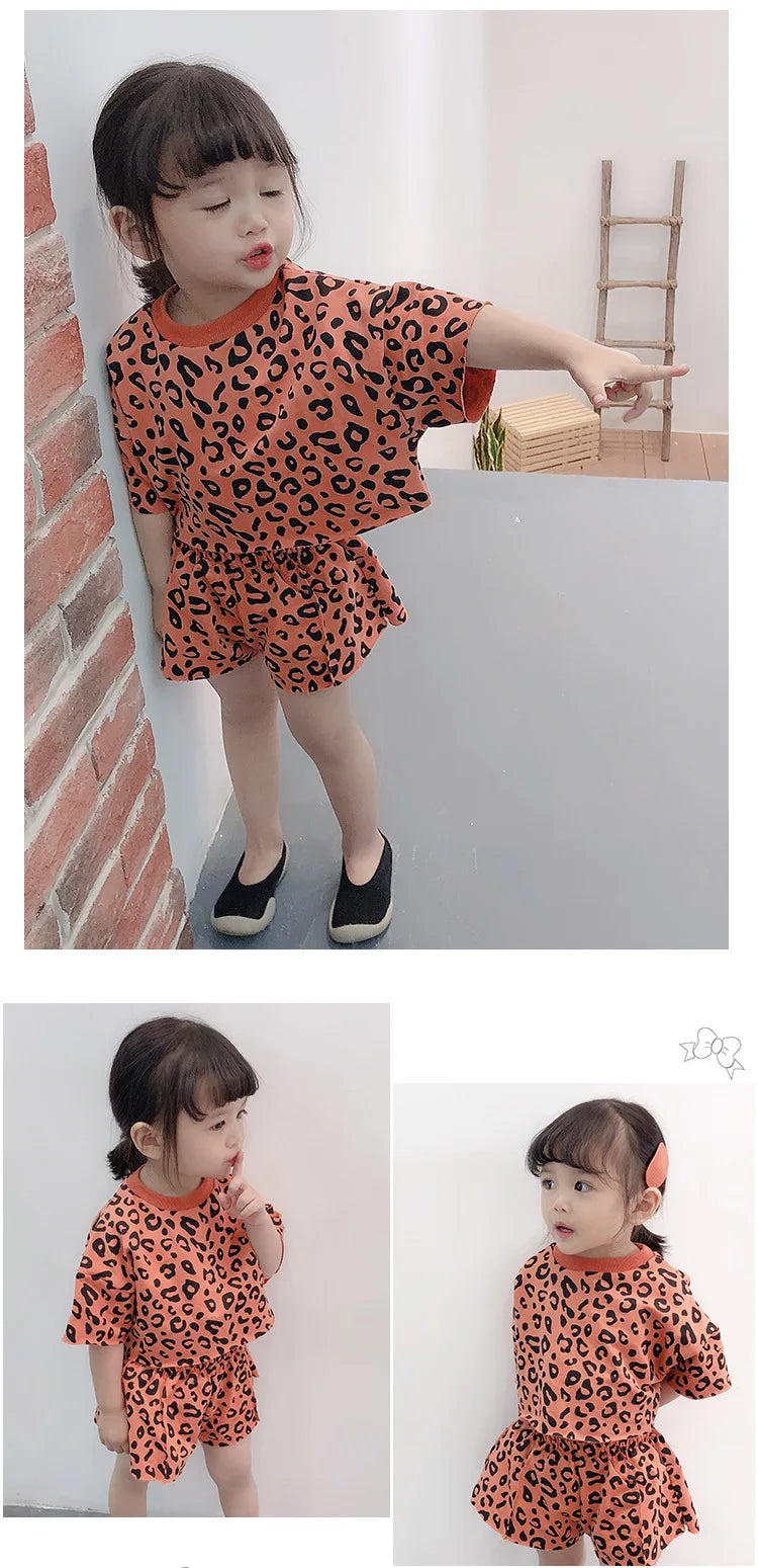 Fashion Baby Girls Sets Casual Summer Clothes.